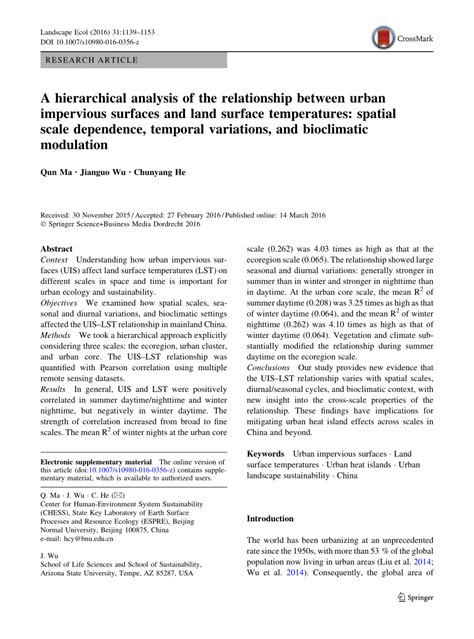 The Temporal Variation and Spatial Scale Dependence of the .